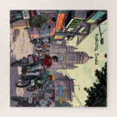 Motorfietsen in het centrum van Kolkata, India Legpuzzel (Horizontaal)