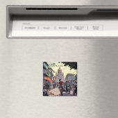 Motorfietsen in het centrum van Kolkata, India Magneet (Insitu (Vaatwasser))