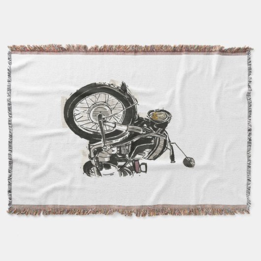 Motorfietsen in inkt IV Deken (Voorkant)