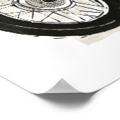 Motorfietsen in inkt IV Poster (Hoek)