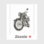 Motorfietsen in inkt IV Sticker (Vel)