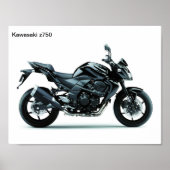 motorfietsen kawasaki z750 poster (Voorkant)