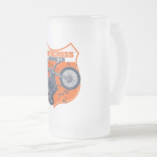 Motorfietsen Matglas Bierpul (Voorkant rechts)