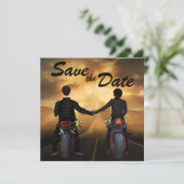 Motorfietsen met dubbele sturing Magical Sunset We Save The Date (Staand voorkant)