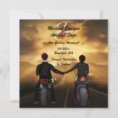 Motorfietsen met dubbele sturing Magical Sunset We Save The Date (Achterkant)