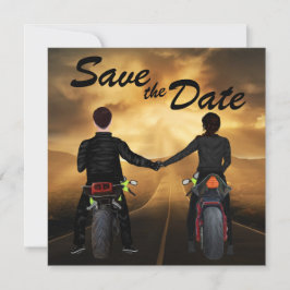 Motorfietsen met dubbele sturing Magical Sunset We Save The Date