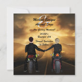 Motorfietsen met dubbele sturing Magical Sunset We Save The Date (Achterkant)
