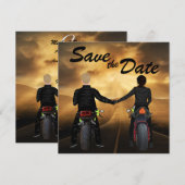 Motorfietsen met dubbele sturing Magical Sunset We Save The Date (Voorkant / Achterkant)