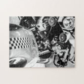 Motorfietsen met motorfietsen legpuzzel (Horizontaal)