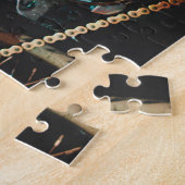 Motorfietsen met motorfietsen legpuzzel (Zijkant)