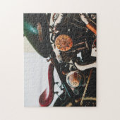 Motorfietsen met motorfietsen legpuzzel (Verticaal)