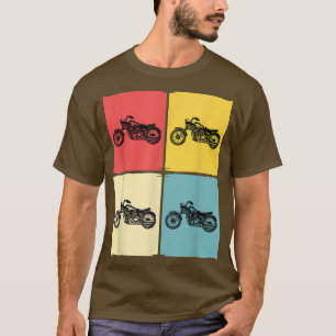 motorfietsen met motorfietsen met man op motorfie t-shirt