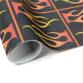 Motorfietsen met oranje motorfietsvlam cadeaupapier (Rol Hoek)