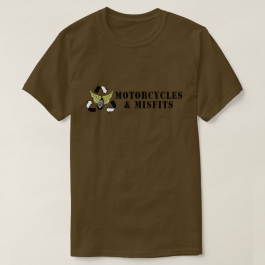 Motorfietsen & Misfits Army Green T-shirt (Design voorkant)