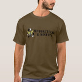 Motorfietsen & Misfits Army Green T-shirt (Voorkant)