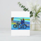 Motorfietsen op de beacg briefkaart (Staand voorkant)