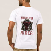 Motorfietsen Rider Bike Engine Tekst T-shirt (Achterkant)