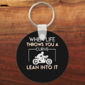 Motorfietsen Rider Life Throws curve lean in Sleutelhanger (Voorkant)