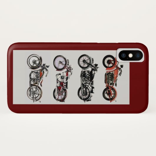 MOTORFIETSEN, rood Case-Mate iPhone Case (Achterkant (horizontaal))