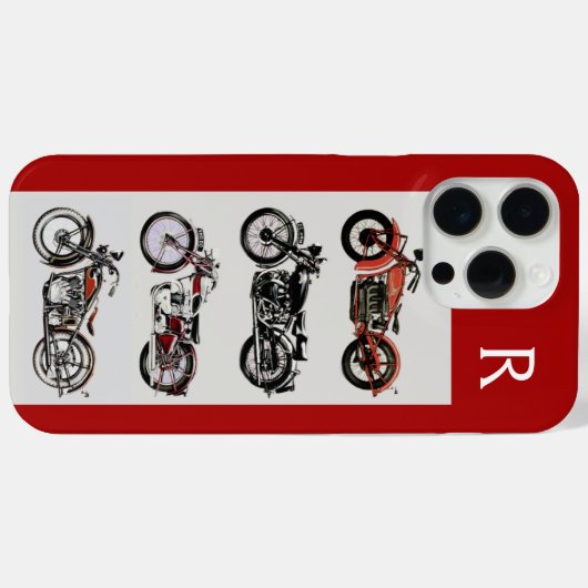  MOTORFIETSEN, rood Case-Mate iPhone Case (Achterkant (horizontaal))