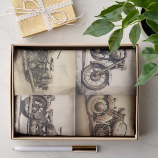  motorfietsen tissuepapier (Geschenk)