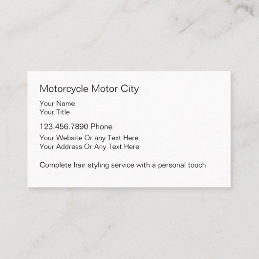 Motorfietsen Visitekaartjes (Achterkant)