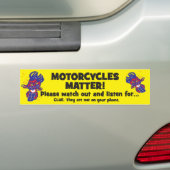 Motorfietsen zijn belangrijk bumpersticker (Op auto)