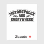 Motorfietsen zijn overal bewustzijn en veiligheid sticker (Vel)