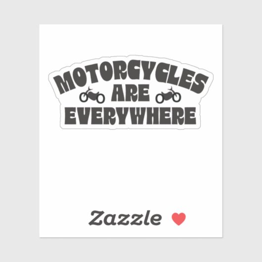 Motorfietsen zijn overal bewustzijn en veiligheid sticker (Vel)