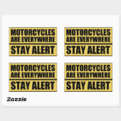 Motorfietsen zijn overal Blijf alert Stickers (Vel)