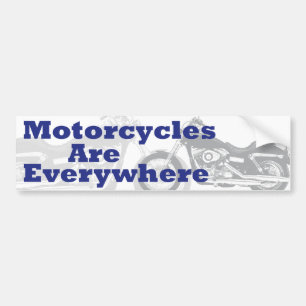 Motorfietsen zijn overal bumpersticker