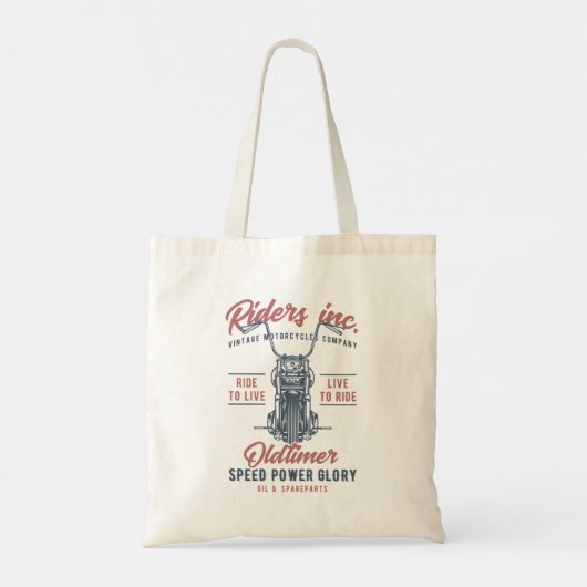  motorfietsenbedrijf tote bag (Achterkant)