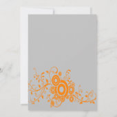 Motorfietsengrijs, zwart, Oranje uitnodiging voor  (Achterkant)