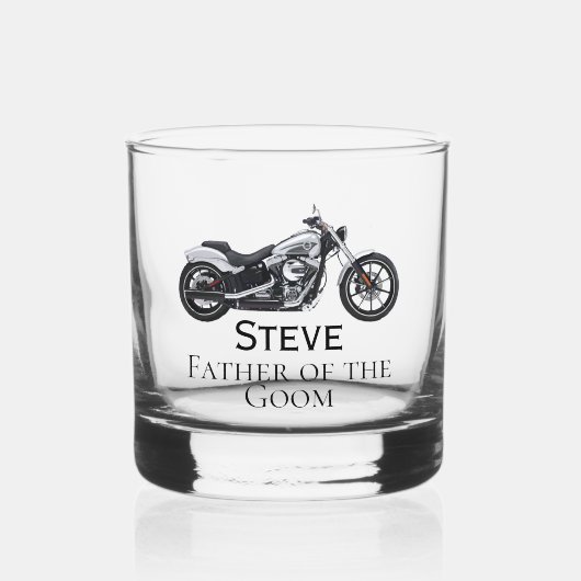 MotorfietsenGroomsman Vader van Groom Gift Whisky Glas (Voorkant)