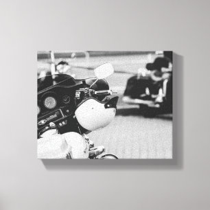 Motorfietsenrijders rijwielen - Gegevens Canvas Afdruk