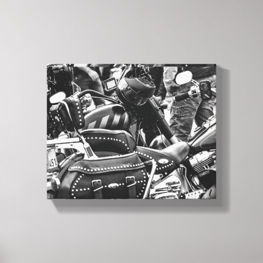 Motorfietsenrijders rijwielen - Gegevens Canvas Afdruk (Voorkant)
