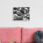 Motorfietsenrijders rijwielen - Gegevens Canvas Afdruk (Insitu (Woonkamer))