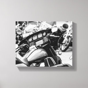 Motorfietsenrijders rijwielen - Gegevens Canvas Afdruk