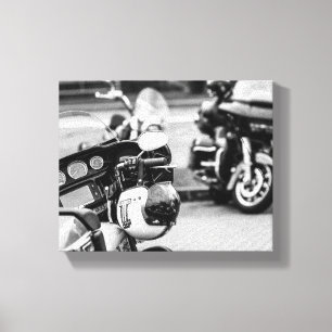 Motorfietsenrijders rijwielen - Gegevens Canvas Afdruk