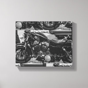 Motorfietsenrijders rijwielen - Gegevens Canvas Afdruk