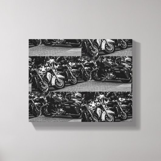 Motorfietsenrijders rijwielen - Gegevens Canvas Afdruk (Voorkant)