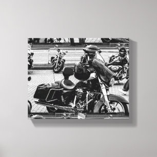 Motorfietsenrijders rijwielen - Gegevens Canvas Afdruk