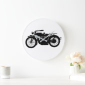  motorfietsensilhouet in Rich Black Grote Klok (Huis)
