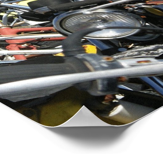 Motorfietsenwerf — Fotografie Poster (Hoek)