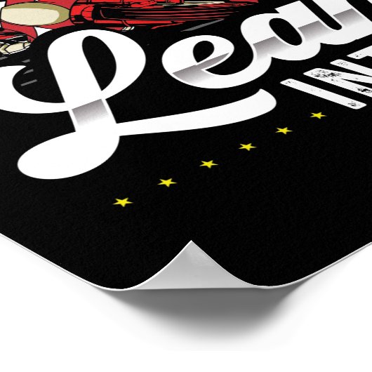 Motorfietser als live je een curve geeft poster (Hoek)