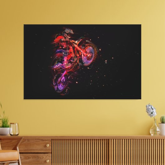 Motorfietser Canvas Afdruk (Insitu (Woonkamer))