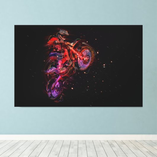 Motorfietser Canvas Afdruk (Insitu (Houten vloer))