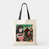 Motorfietser Girl  Tote Bag (Achterkant)