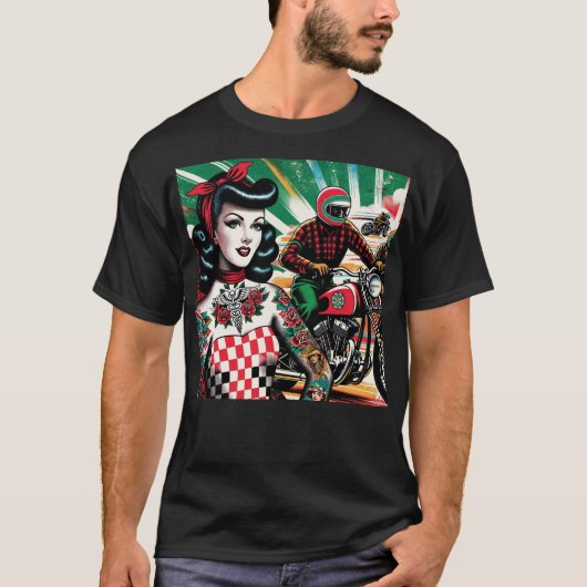 Motorfietser meisje t-shirt (Voorkant)