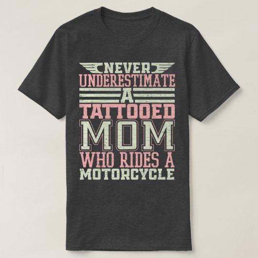 Motorfietser met tatoeage t-shirt (Design voorkant)